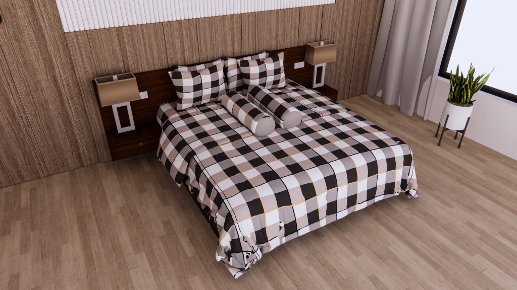 sprei kotak kotak