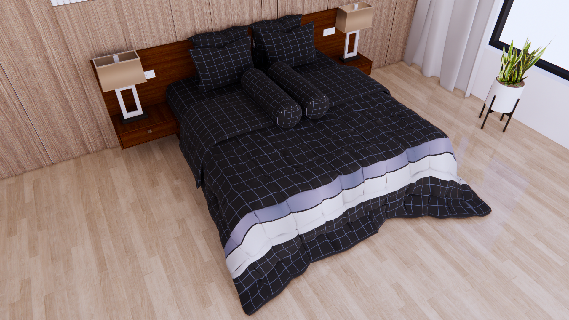 sprei kotak kotak
